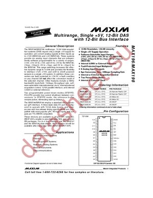 MAX196ACWI+ datasheet  